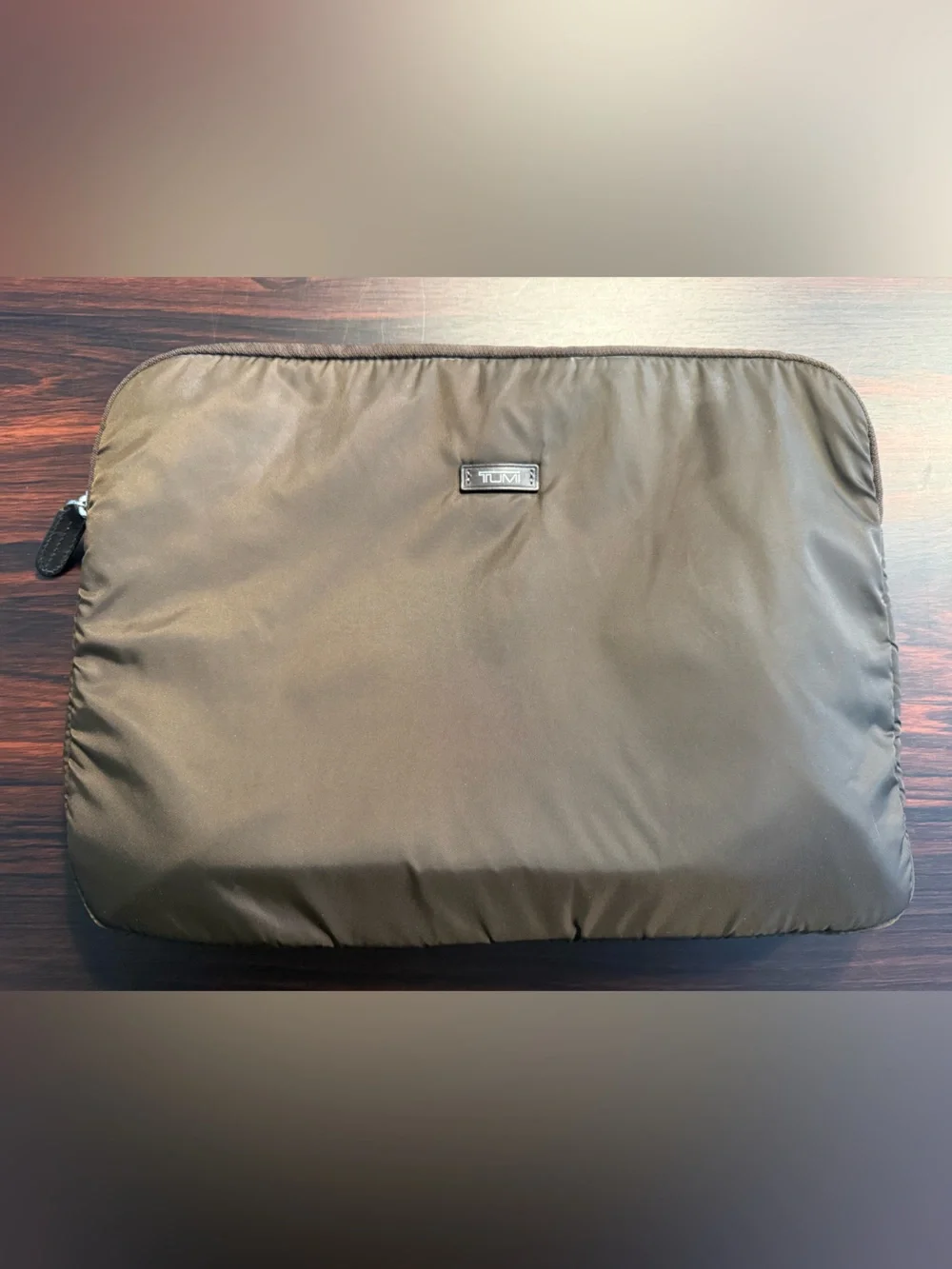 Tumi Brown Nylon Padded Soft Laptop Case 16 Inch Diagonal